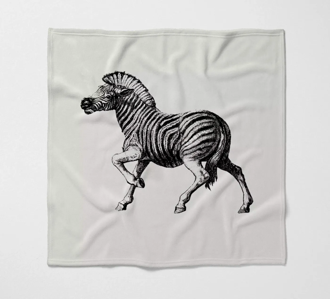 Zebra fleece blanket by Flora & Fauna