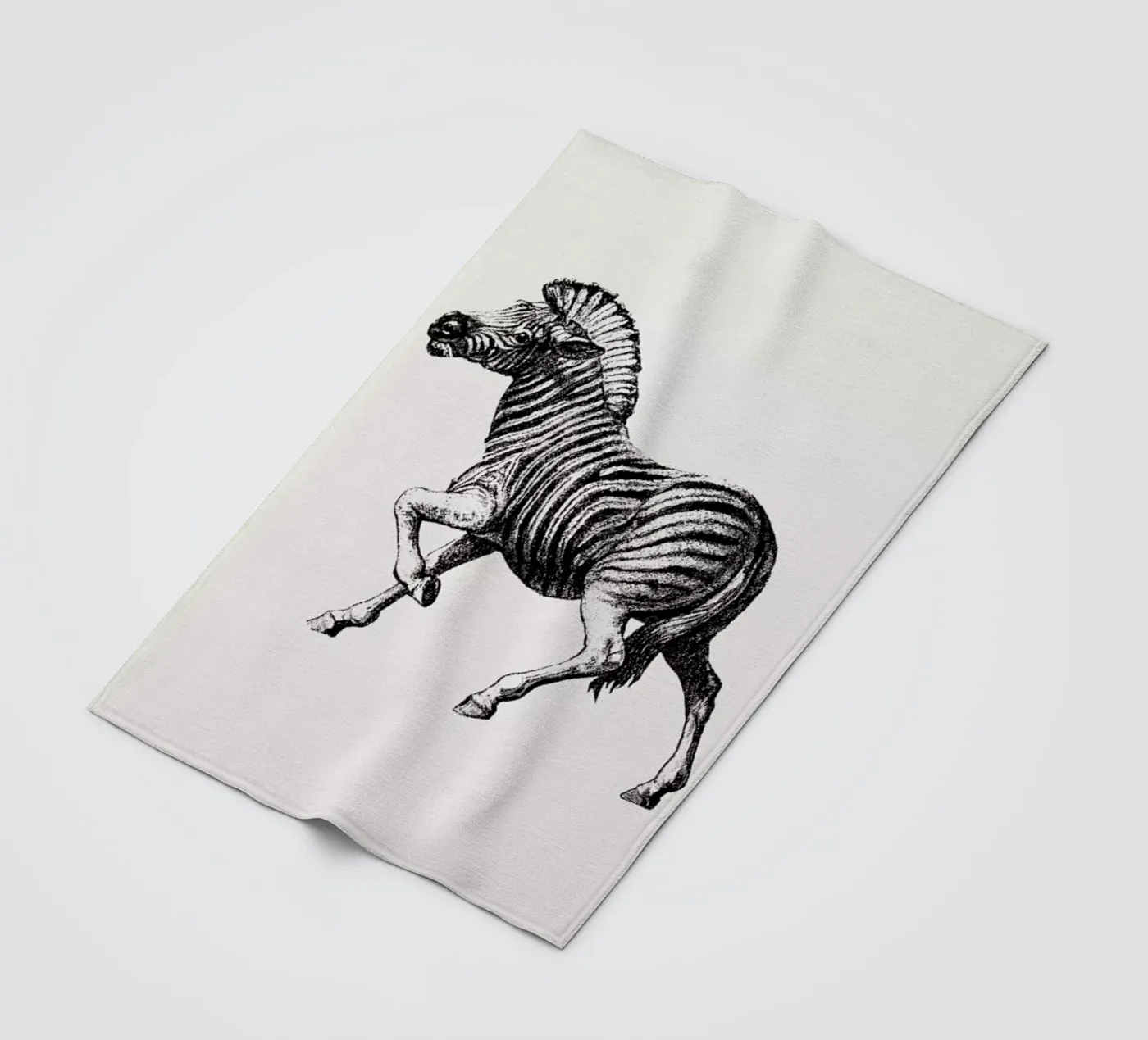 Zebra fleece blanket by Flora & Fauna