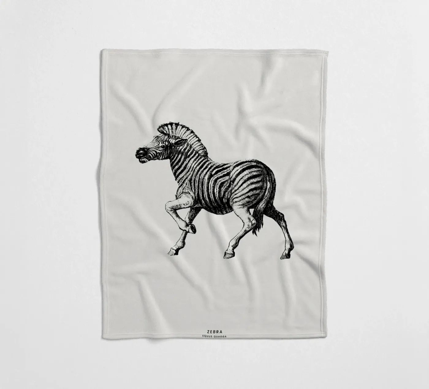 Zebra fleece blanket by Flora & Fauna