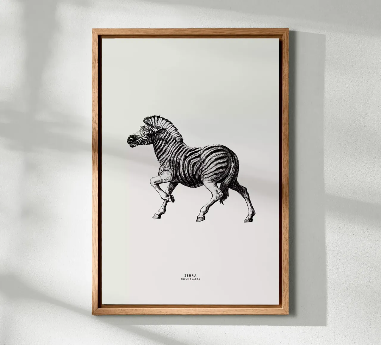 Zebra canvas met Baklijst van Flora & Fauna
