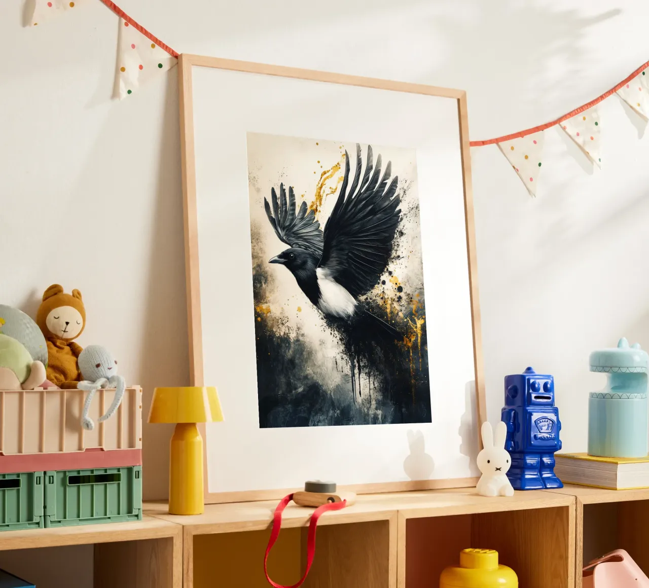 Gazza d'oro poster con telaio in alluminio da Justyna Jaszke JBJart