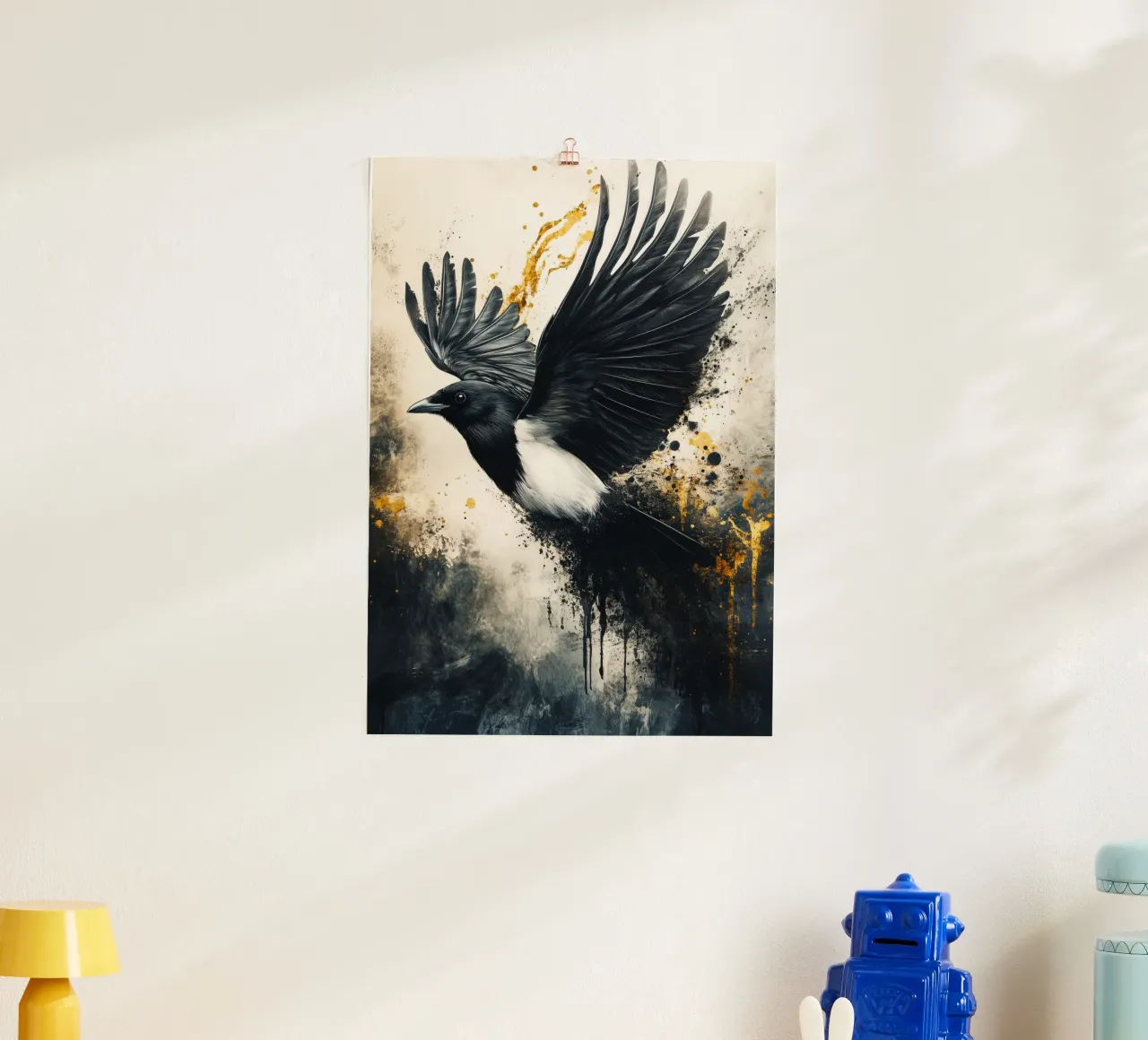 Gazza d'oro poster con telaio in alluminio da Justyna Jaszke JBJart