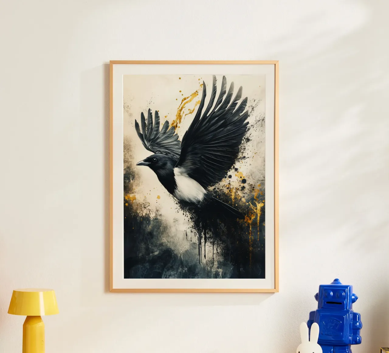 Gazza d'oro poster con telaio in alluminio da Justyna Jaszke JBJart