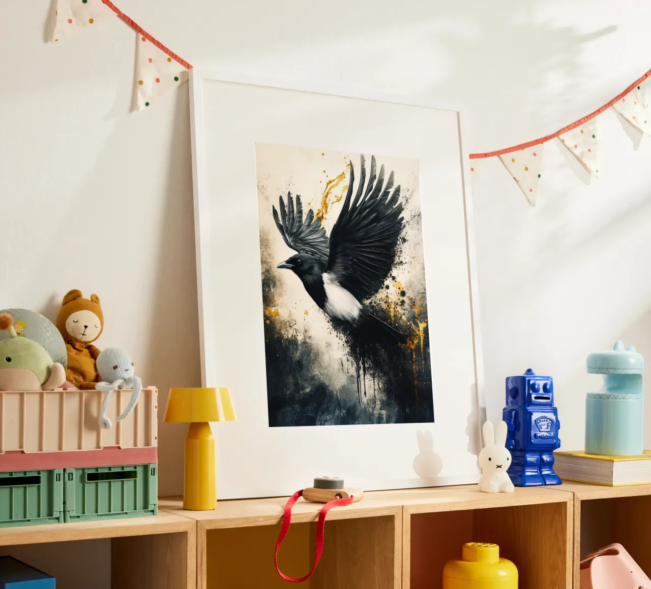 Gazza d'oro poster con telaio in alluminio da Justyna Jaszke JBJart