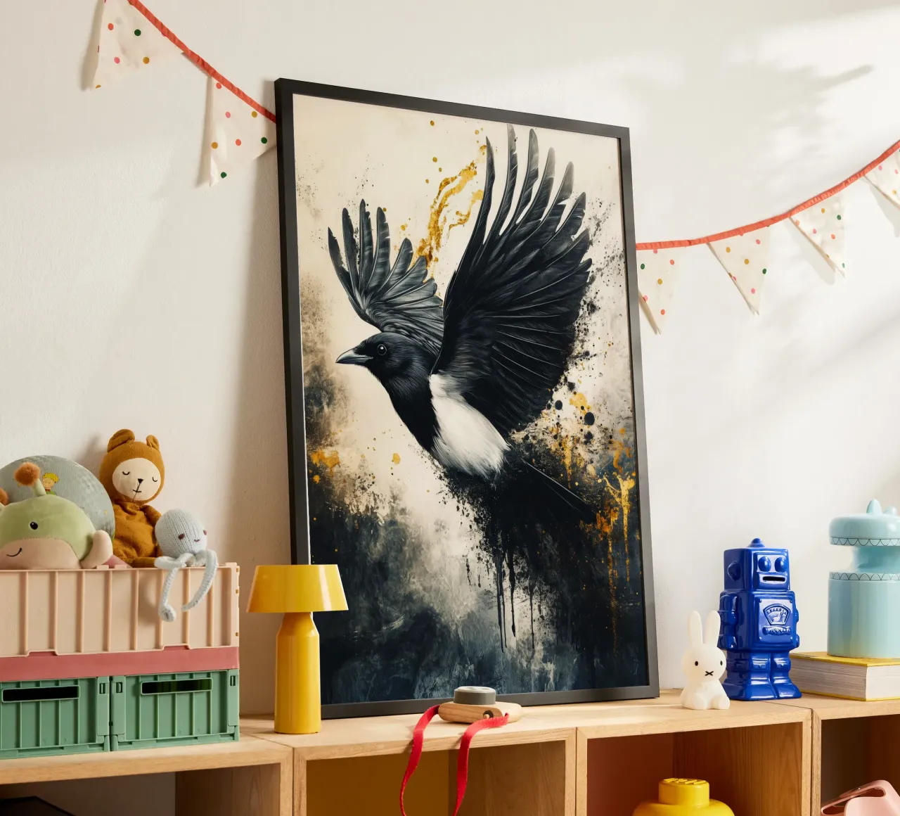 Gazza d'oro poster con telaio in alluminio da Justyna Jaszke JBJart