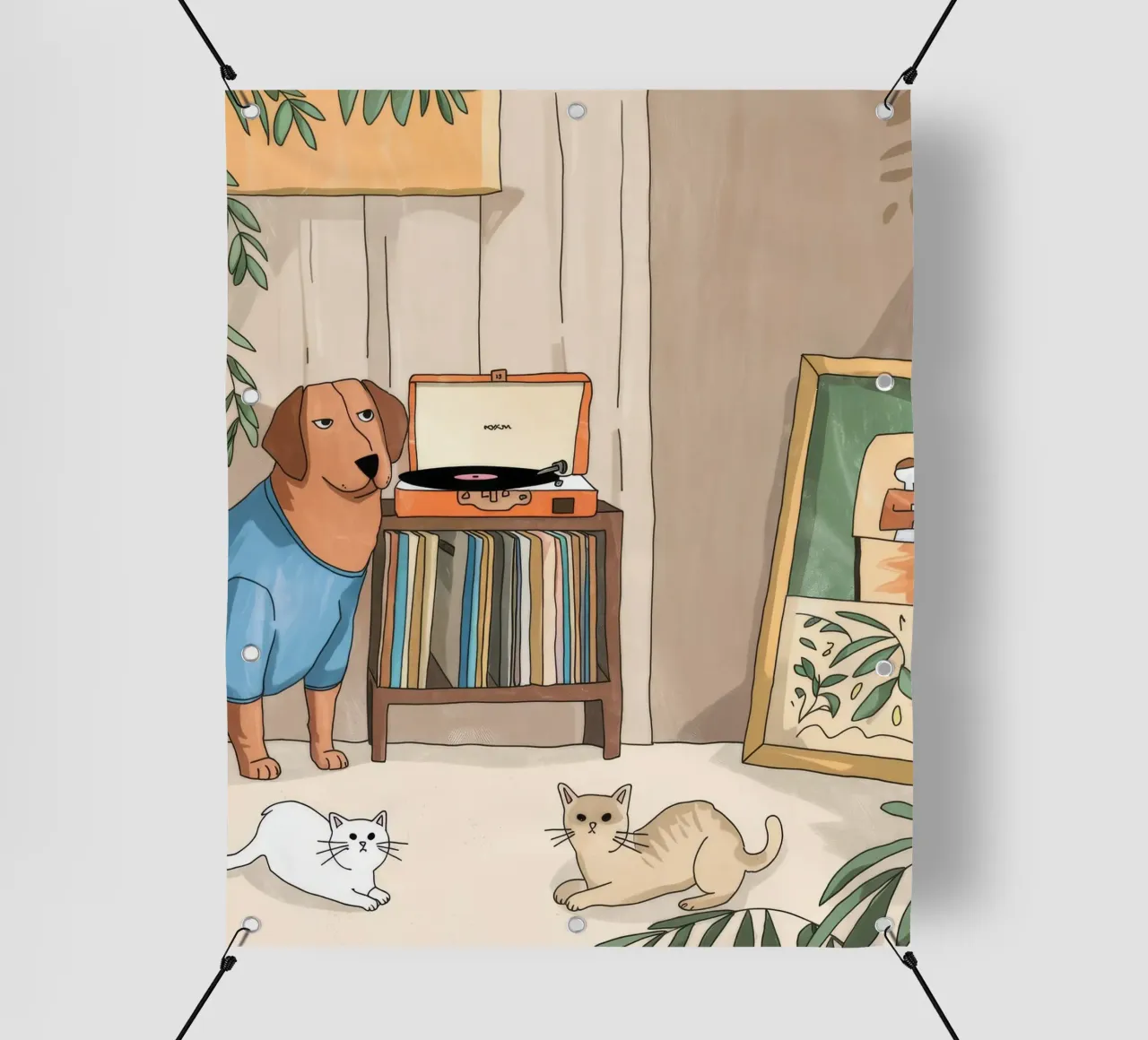 Serenata nostalgica in vinile telo in pvc da Timeless Huse
