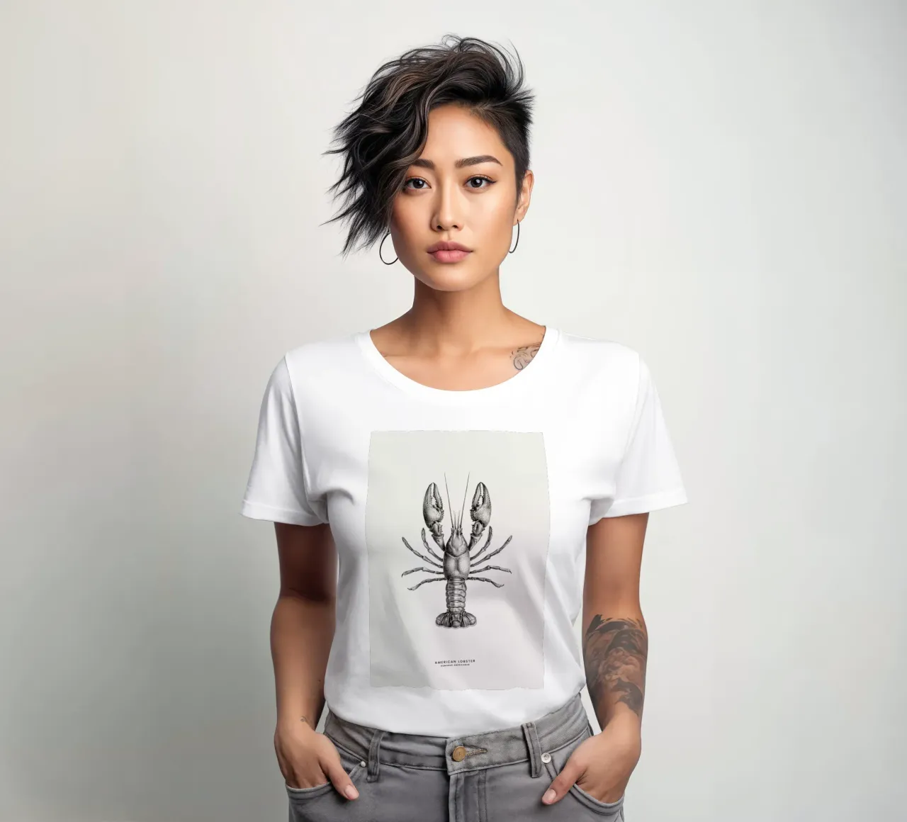 American Lobster women's fitted t-shirt by Flora & Fauna