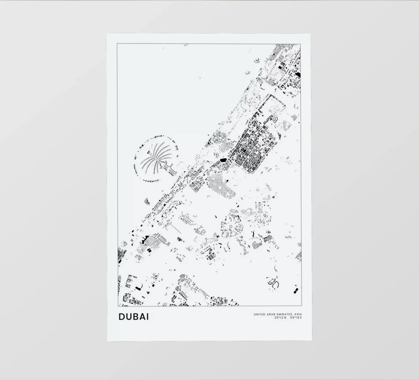 Dubai pellicola backlit da The Cartography Collection