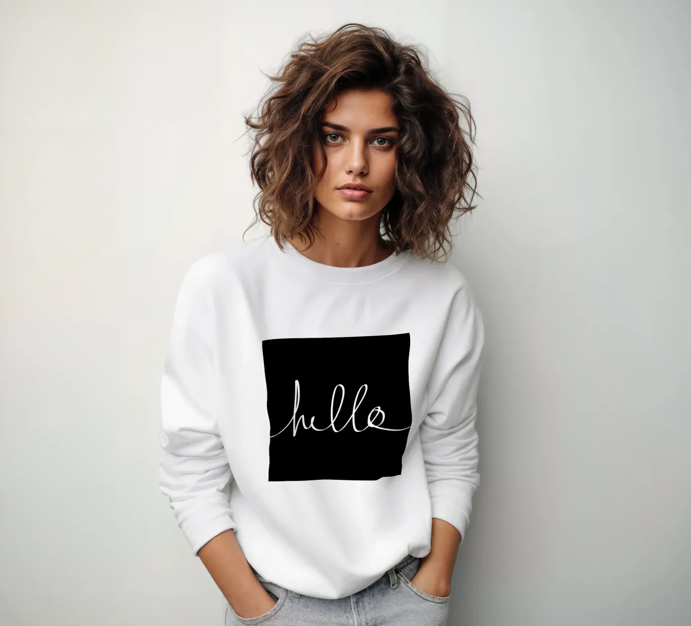 Hello Sweatshirt von Leah Flores