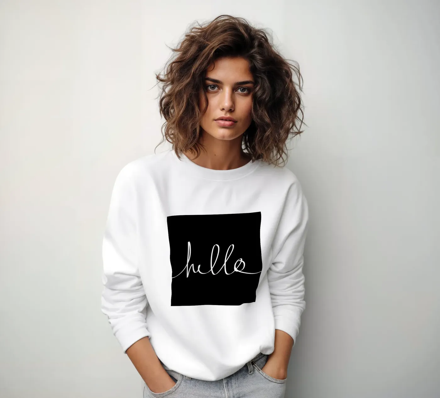 Hello Sweatshirt von Leah Flores