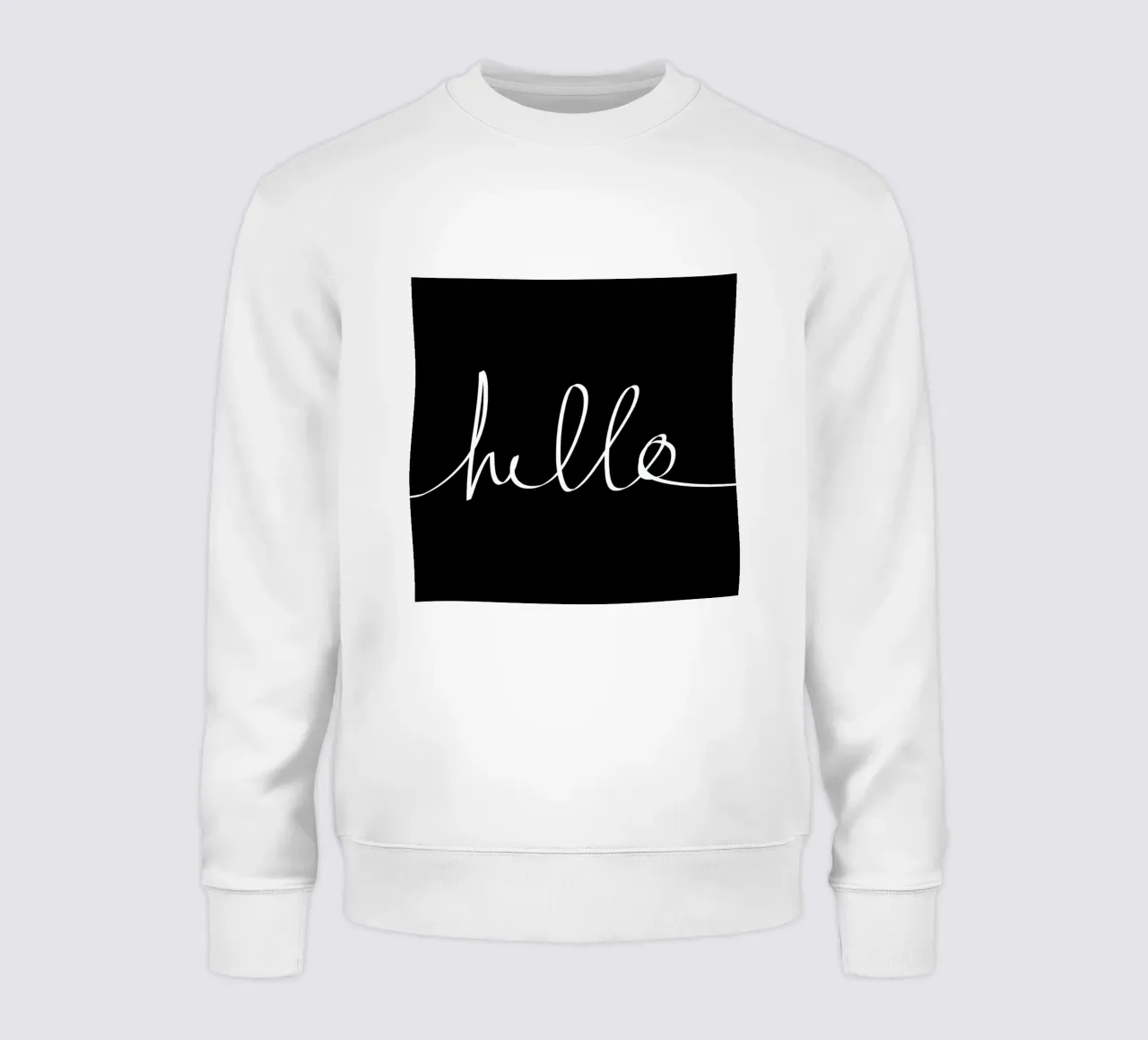 Hello sweatshirt by Leah Flores