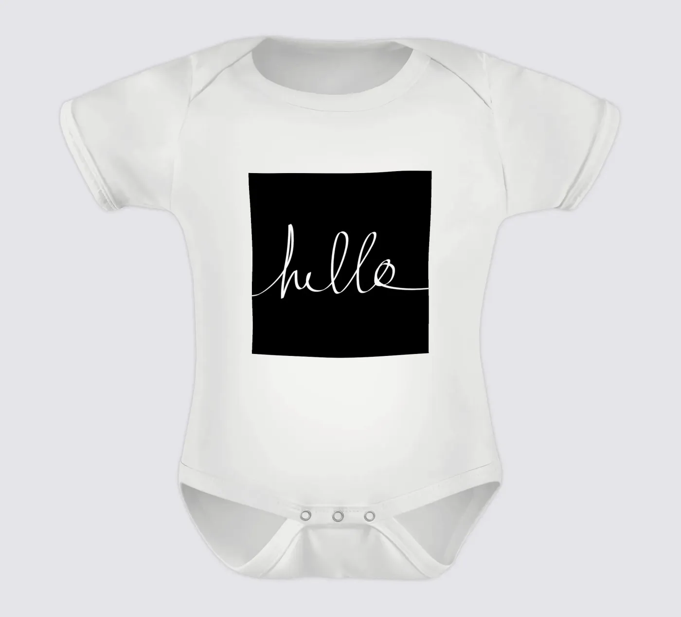 Hello Kurzarm Babybody von Leah Flores