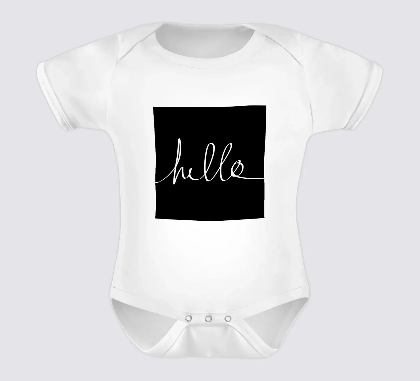 Hello Kurzarm Babybody von Leah Flores