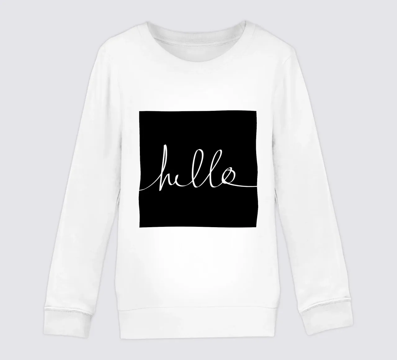 Hello kids sweatshirt by Leah Flores