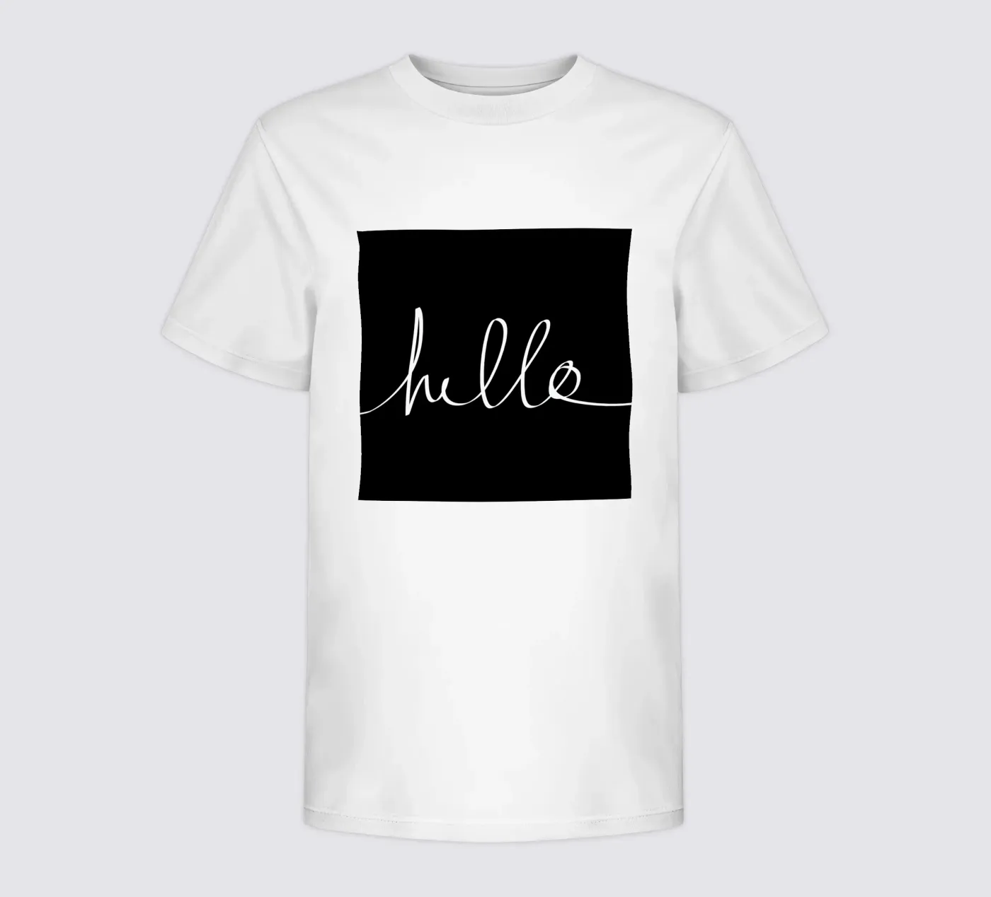 Hello kids t-shirt by Leah Flores