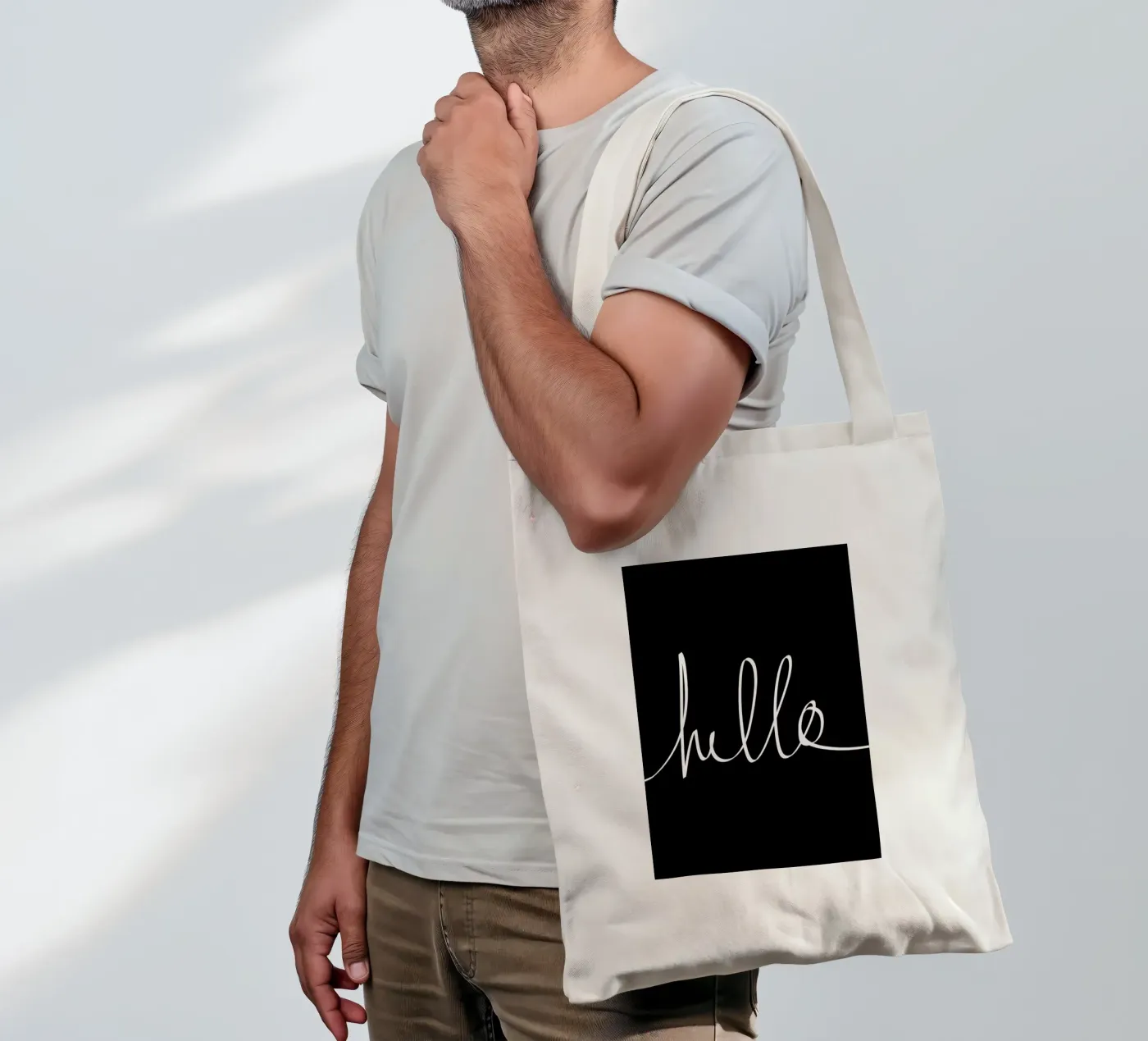 Hello tote bag by Leah Flores