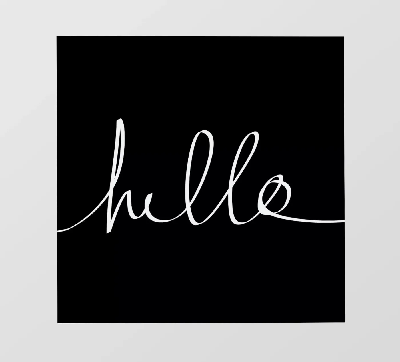 Hello backlit film by Leah Flores