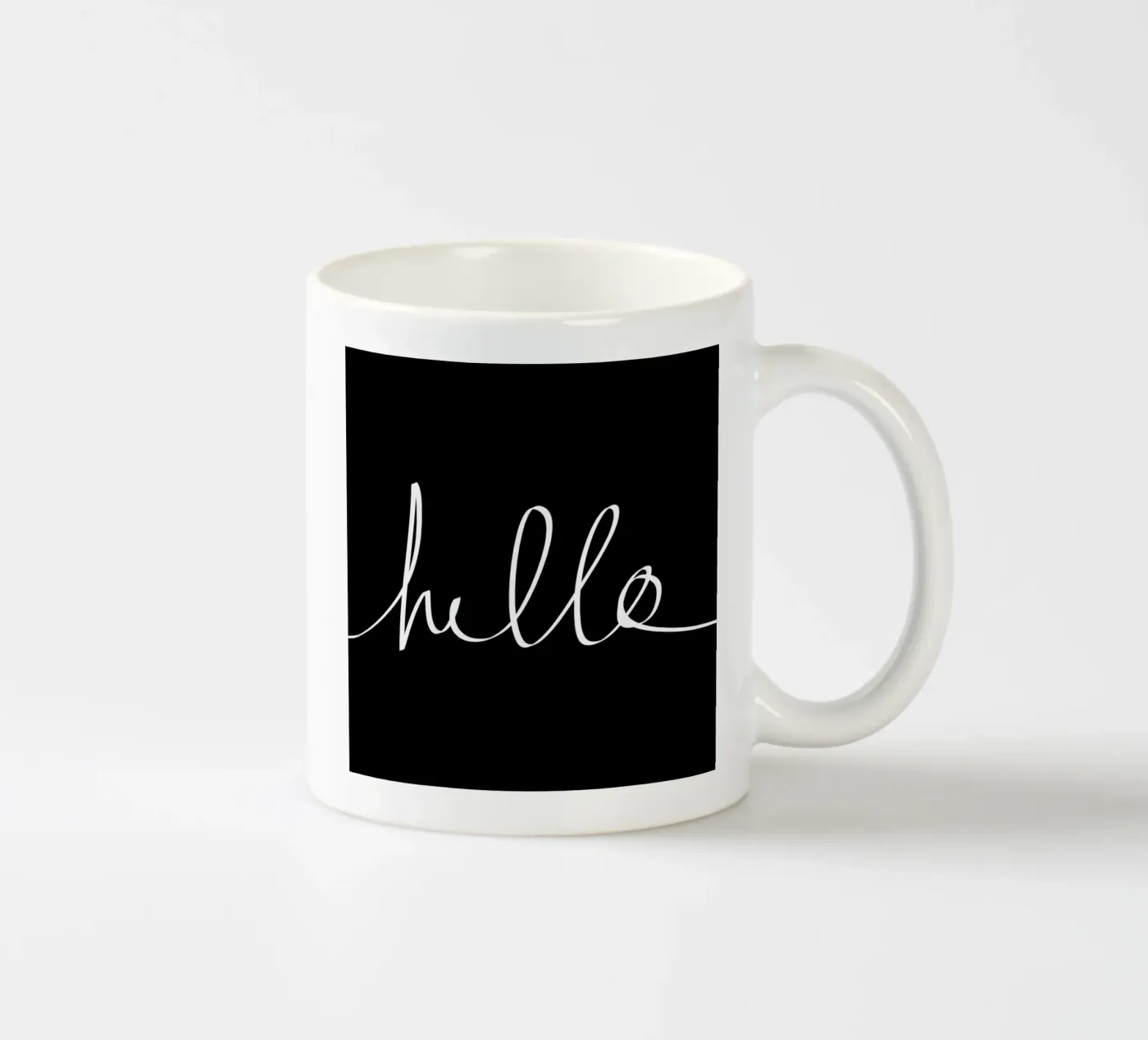 Hello ceramic mug by Leah Flores