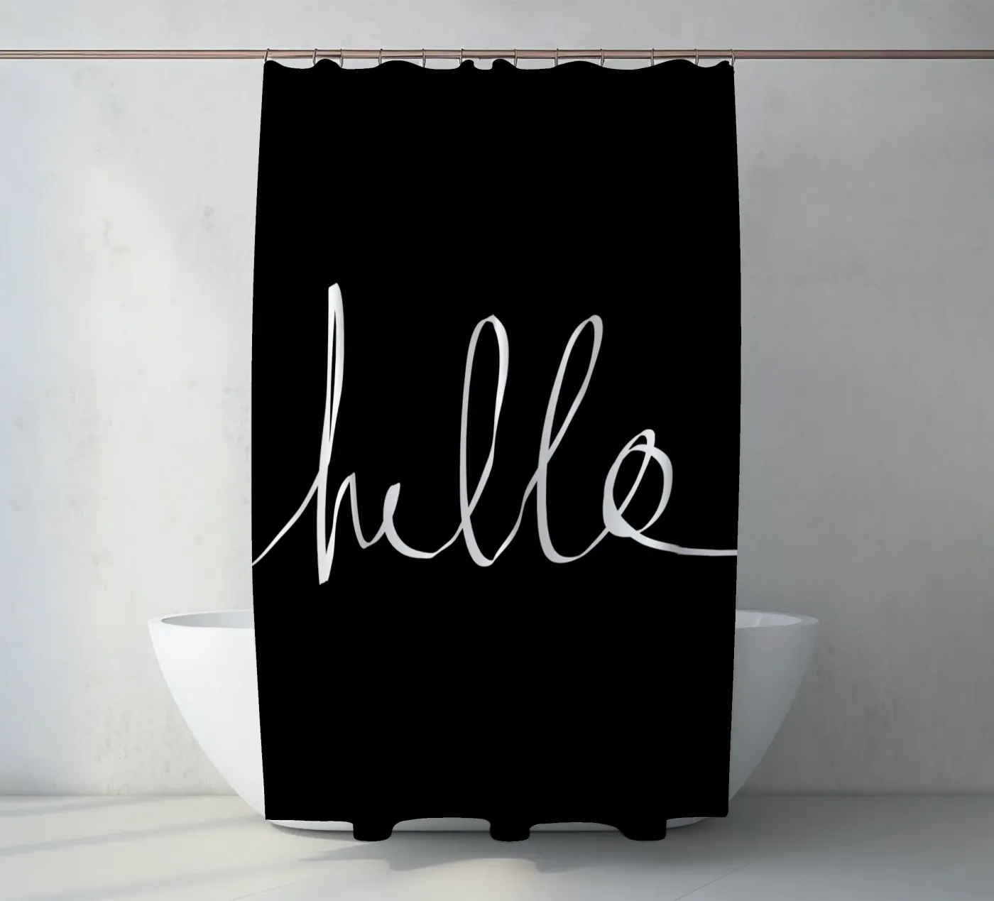 Hello douchegordijn van Leah Flores