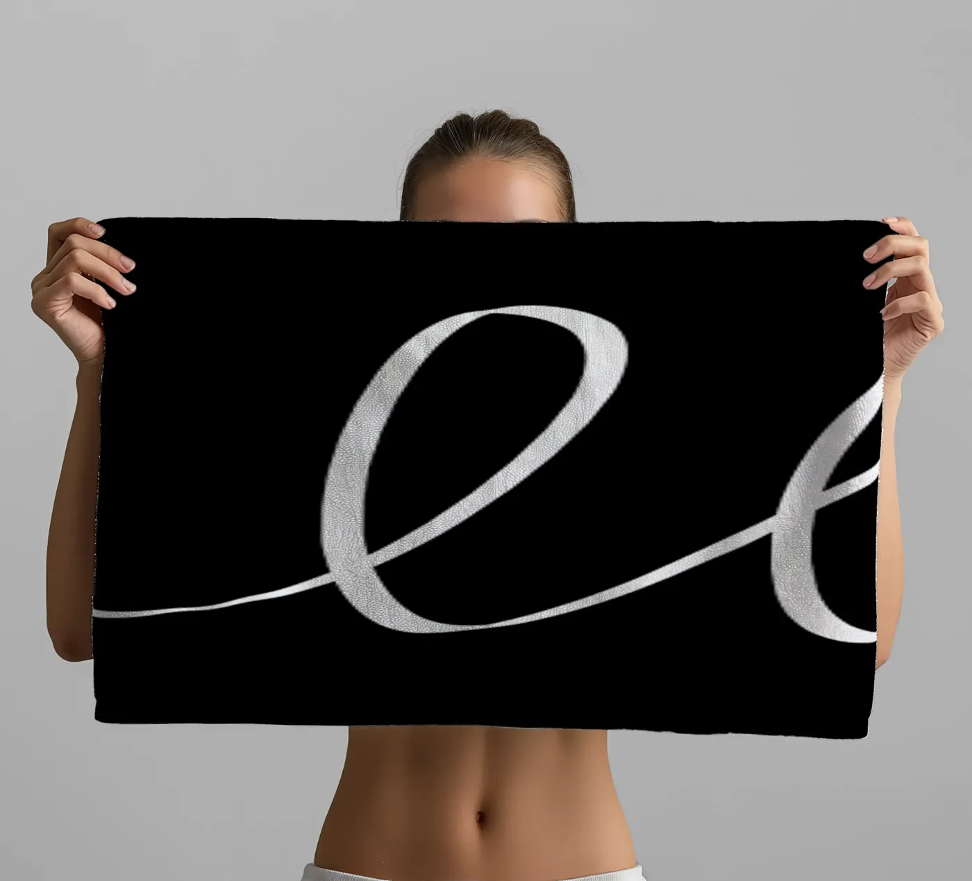 Hello towel by Leah Flores