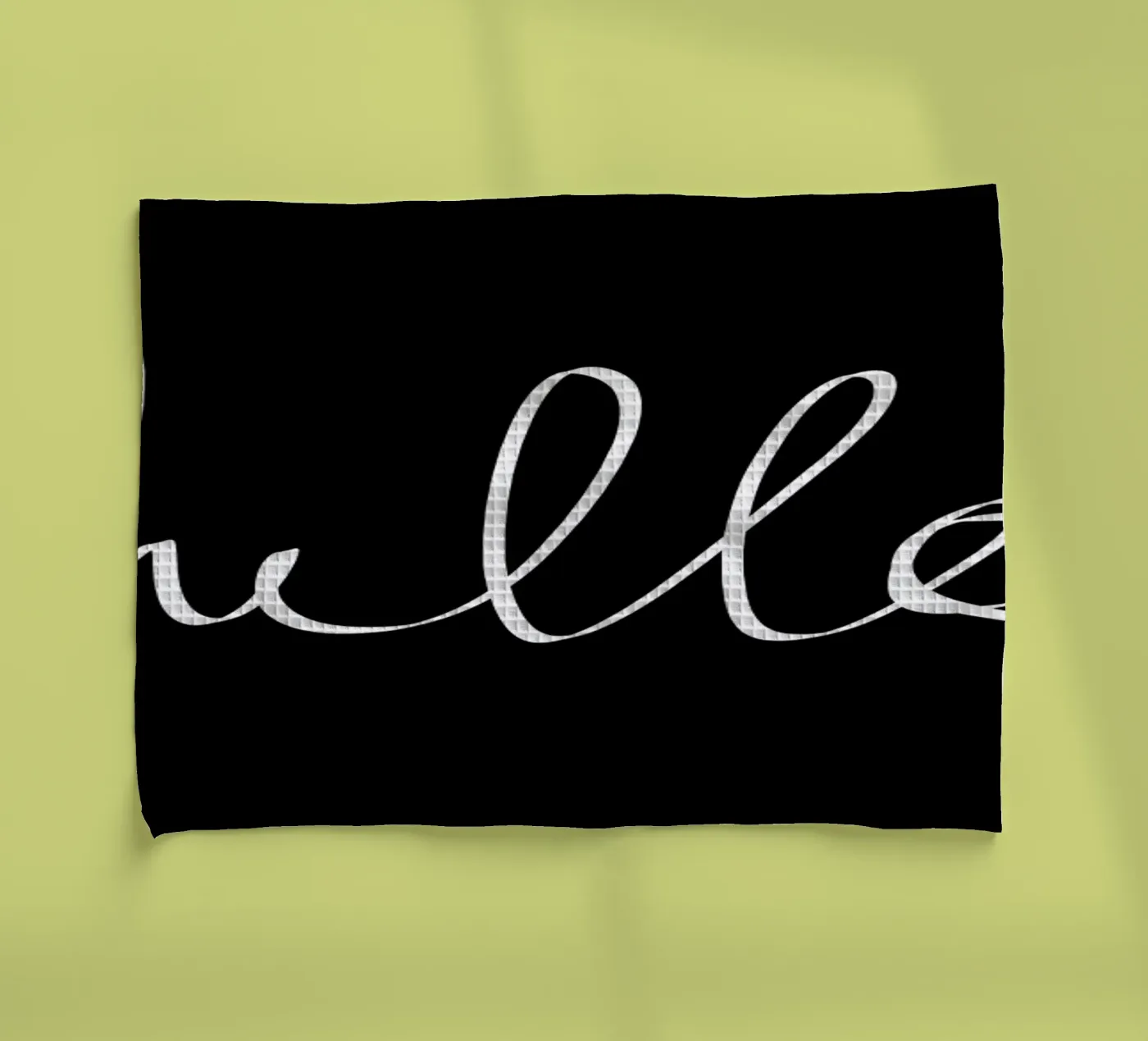 Hello tea towel by Leah Flores