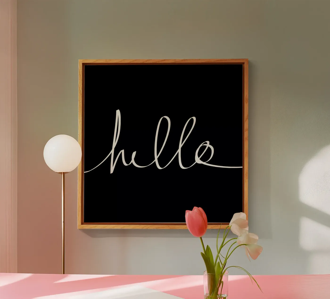 Hello plexiglass da Leah Flores