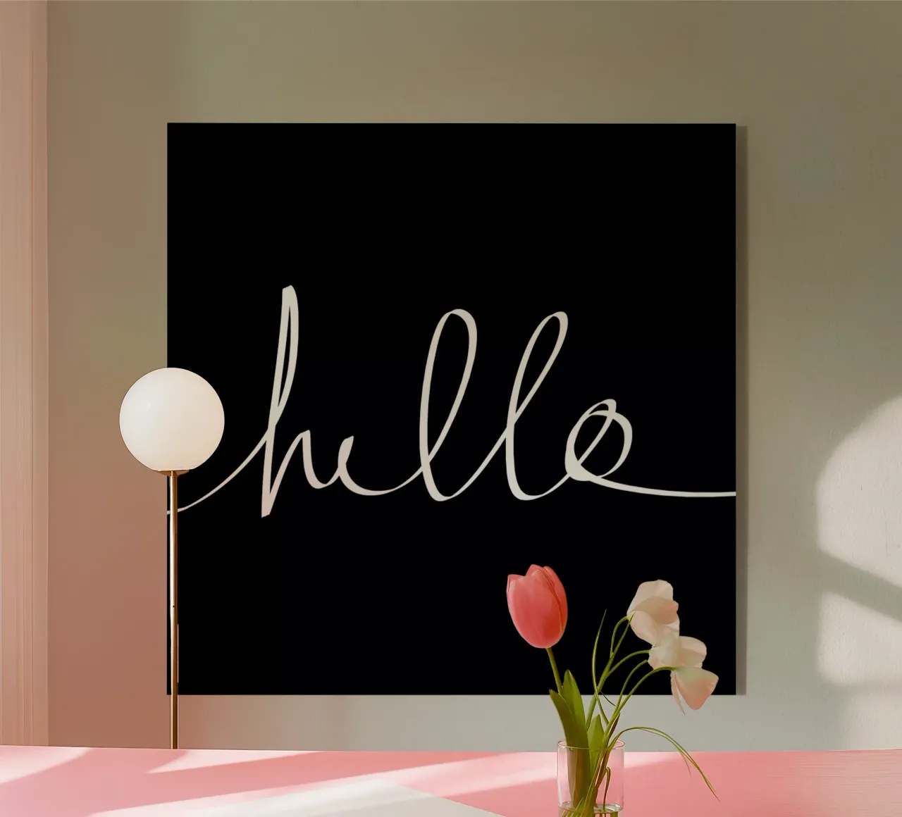 Hello plexiglass da Leah Flores