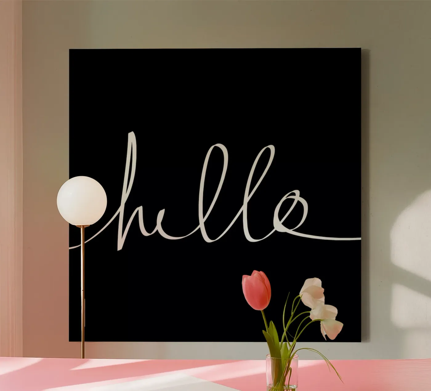 Hello canvas by Leah Flores