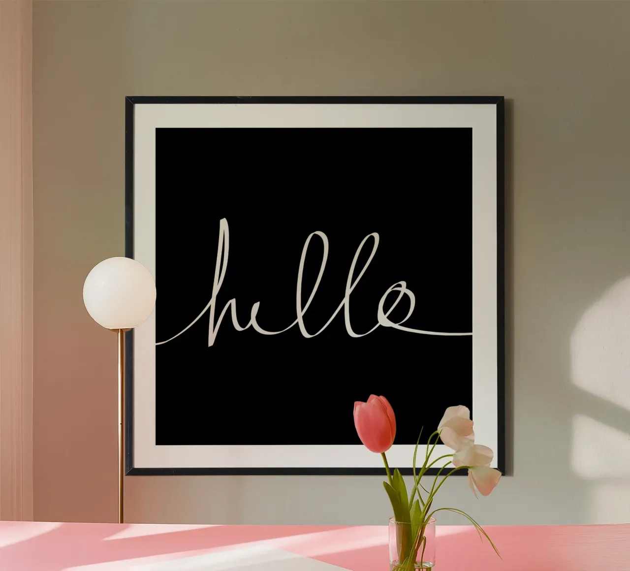 Hello poster da Leah Flores