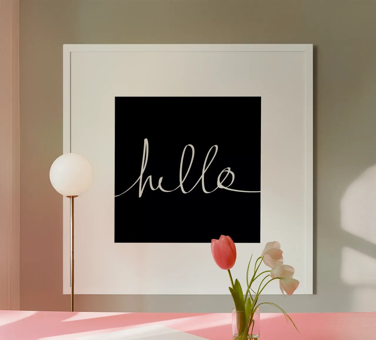 Hello poster da Leah Flores