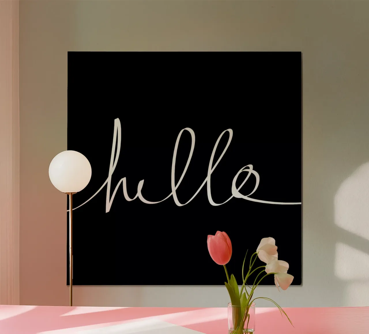 Hello poster da Leah Flores