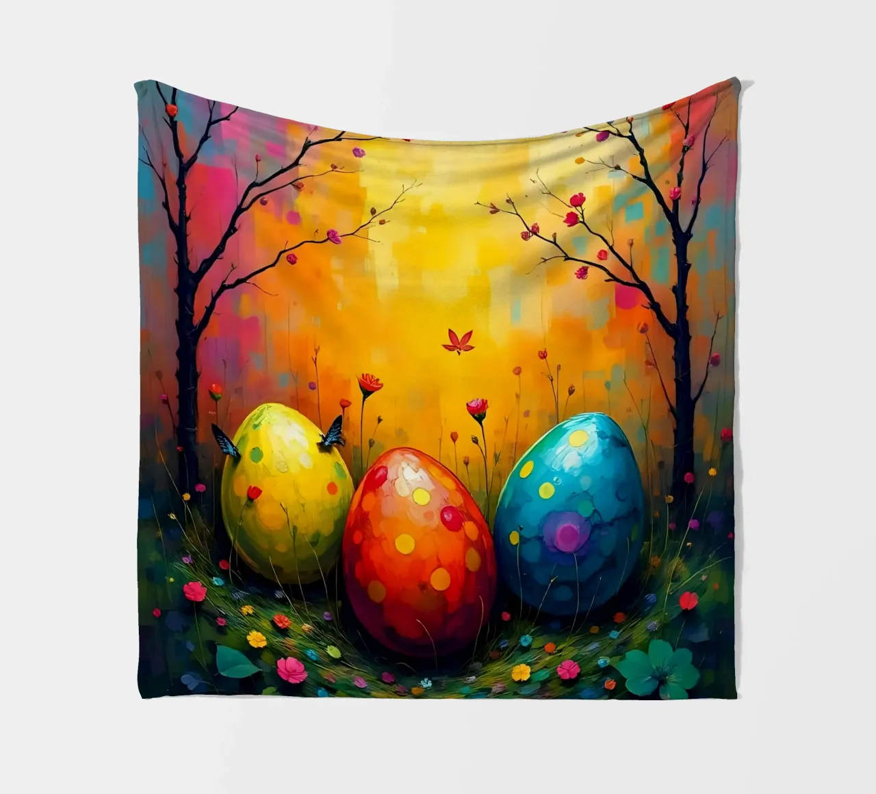 Easter_style_B_7 fleece blanket by Farb- und Blütenzauber by LK