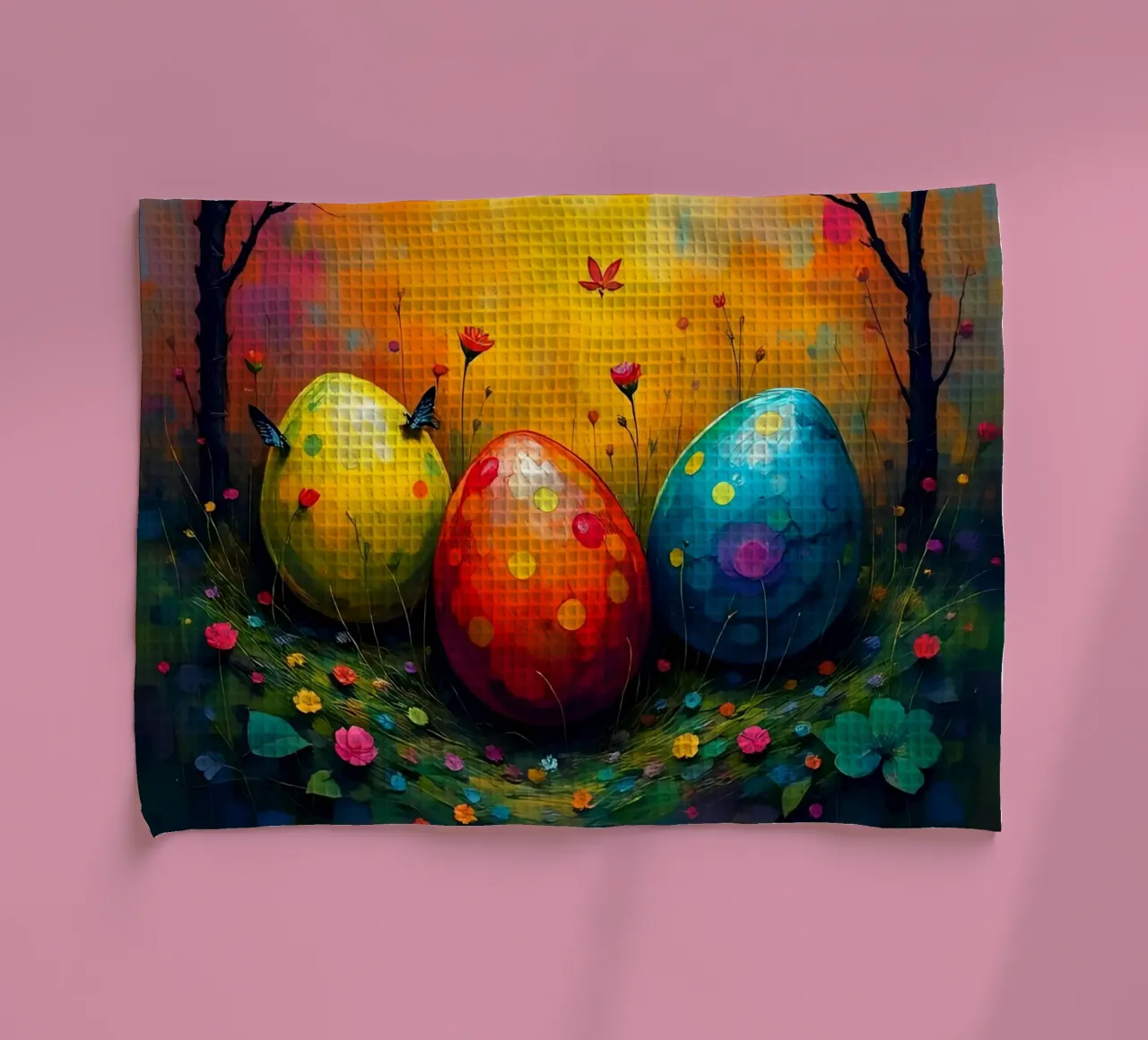 Easter_style_B_7 tea towel by Farb- und Blütenzauber by LK