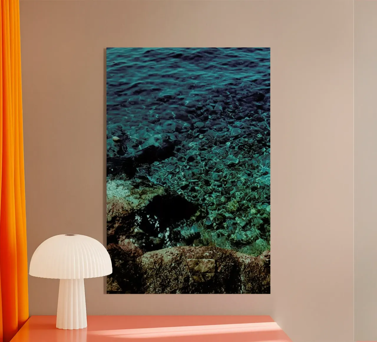 Blue Shores acrylic glass by Sebastian Hilgetag