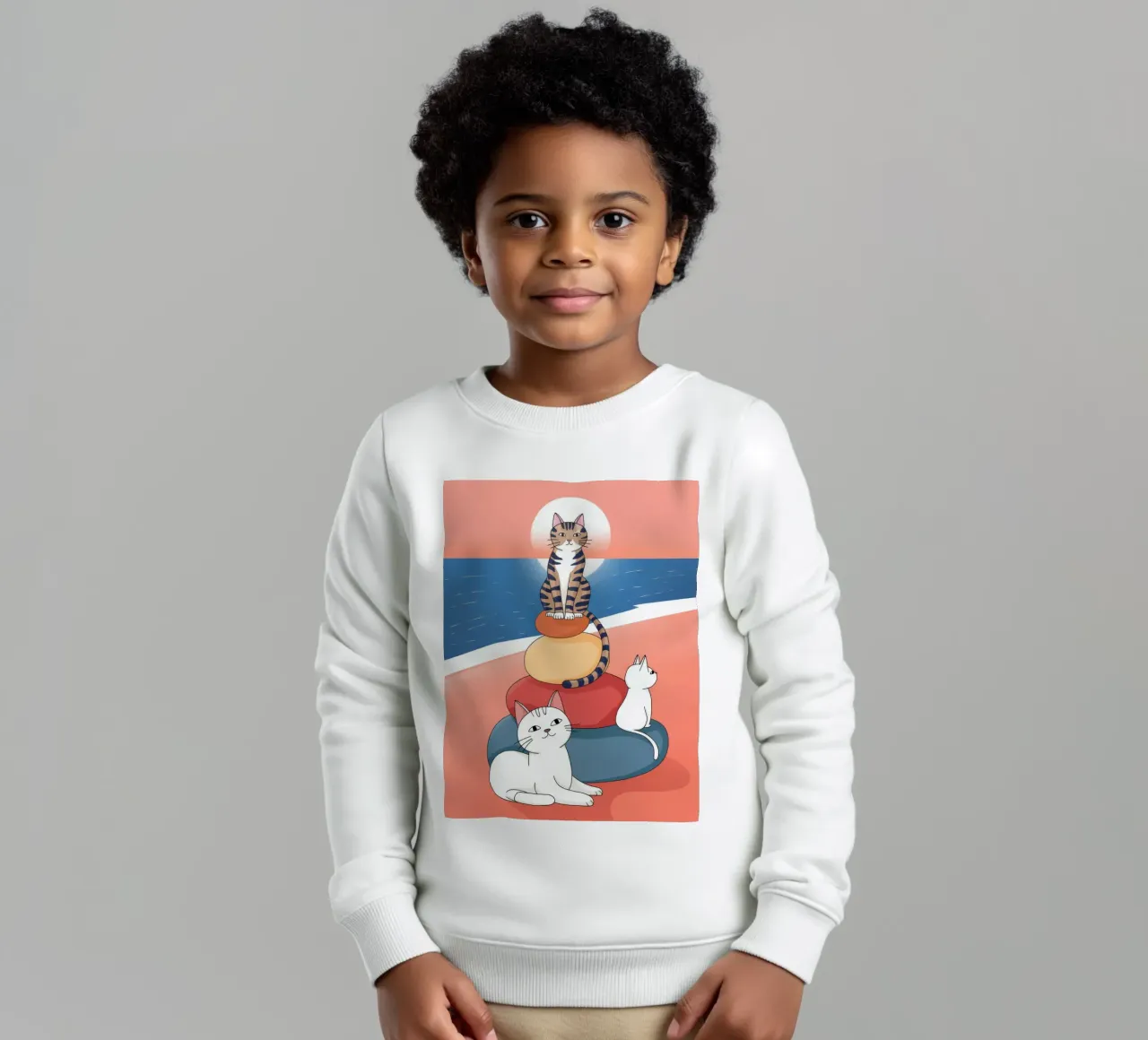 Compagni di tramonto tranquilli felpa bambino da Timeless Huse