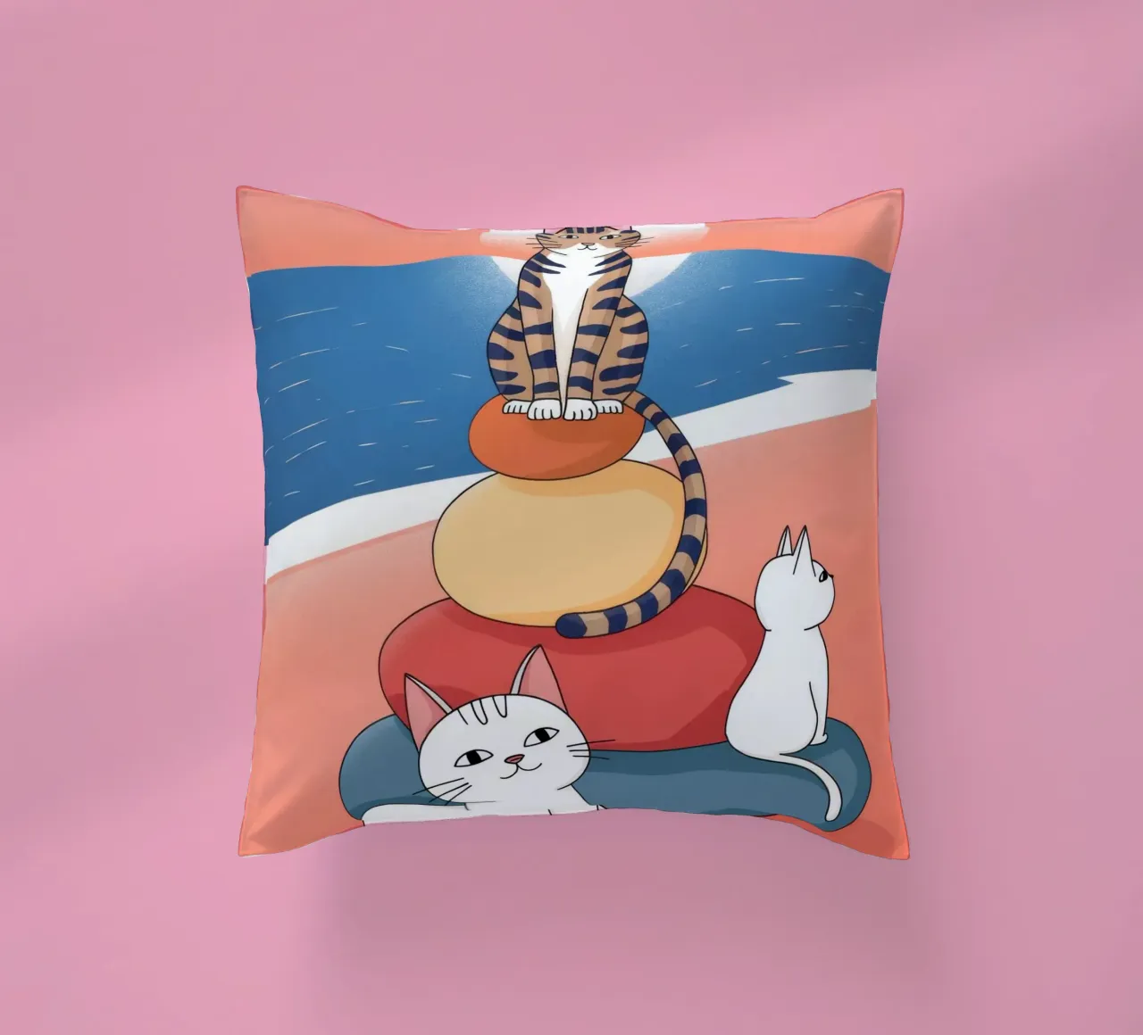 Compagni di tramonto tranquilli cuscino da Timeless Huse