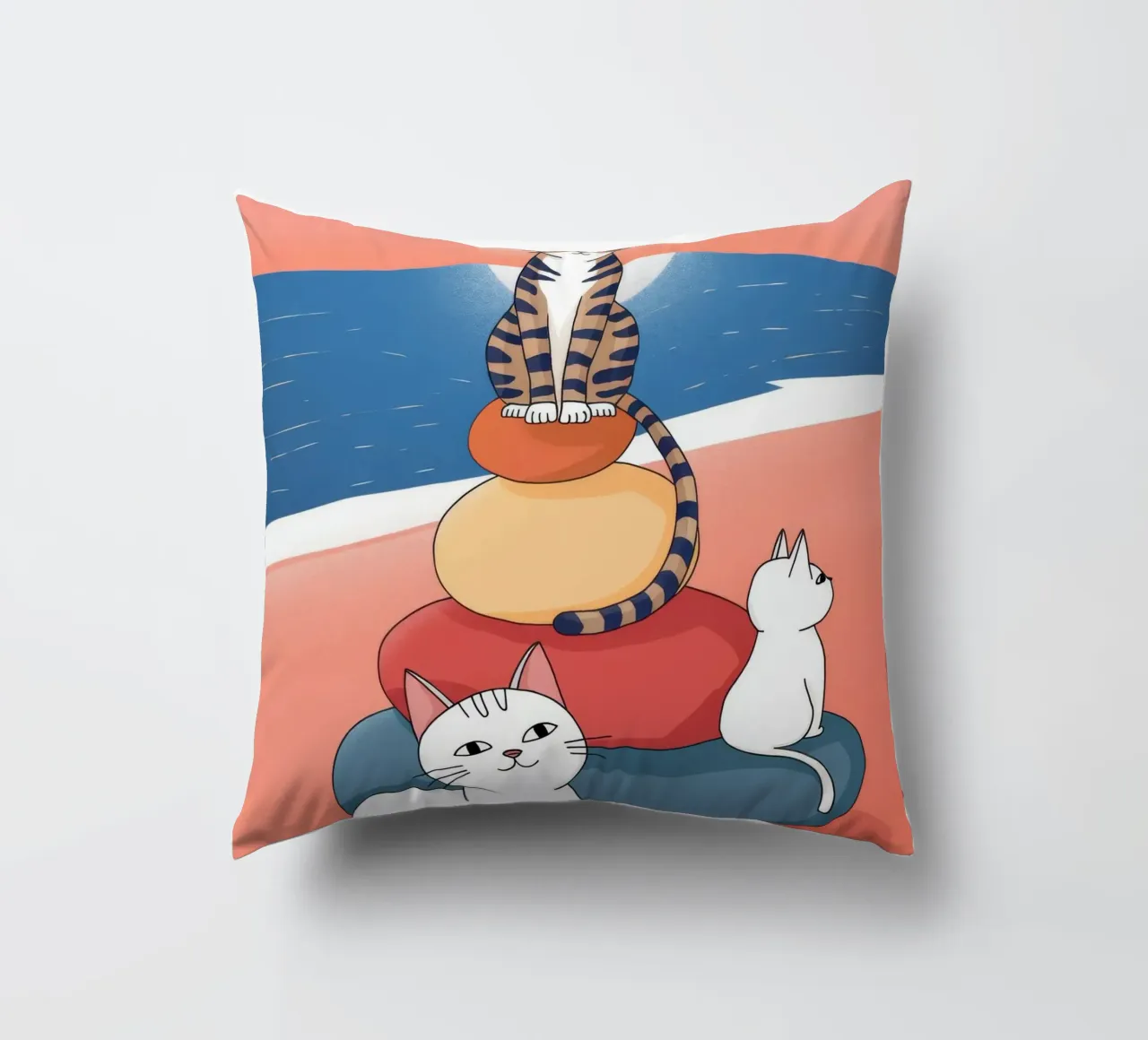 Compagni di tramonto tranquilli cuscino da Timeless Huse