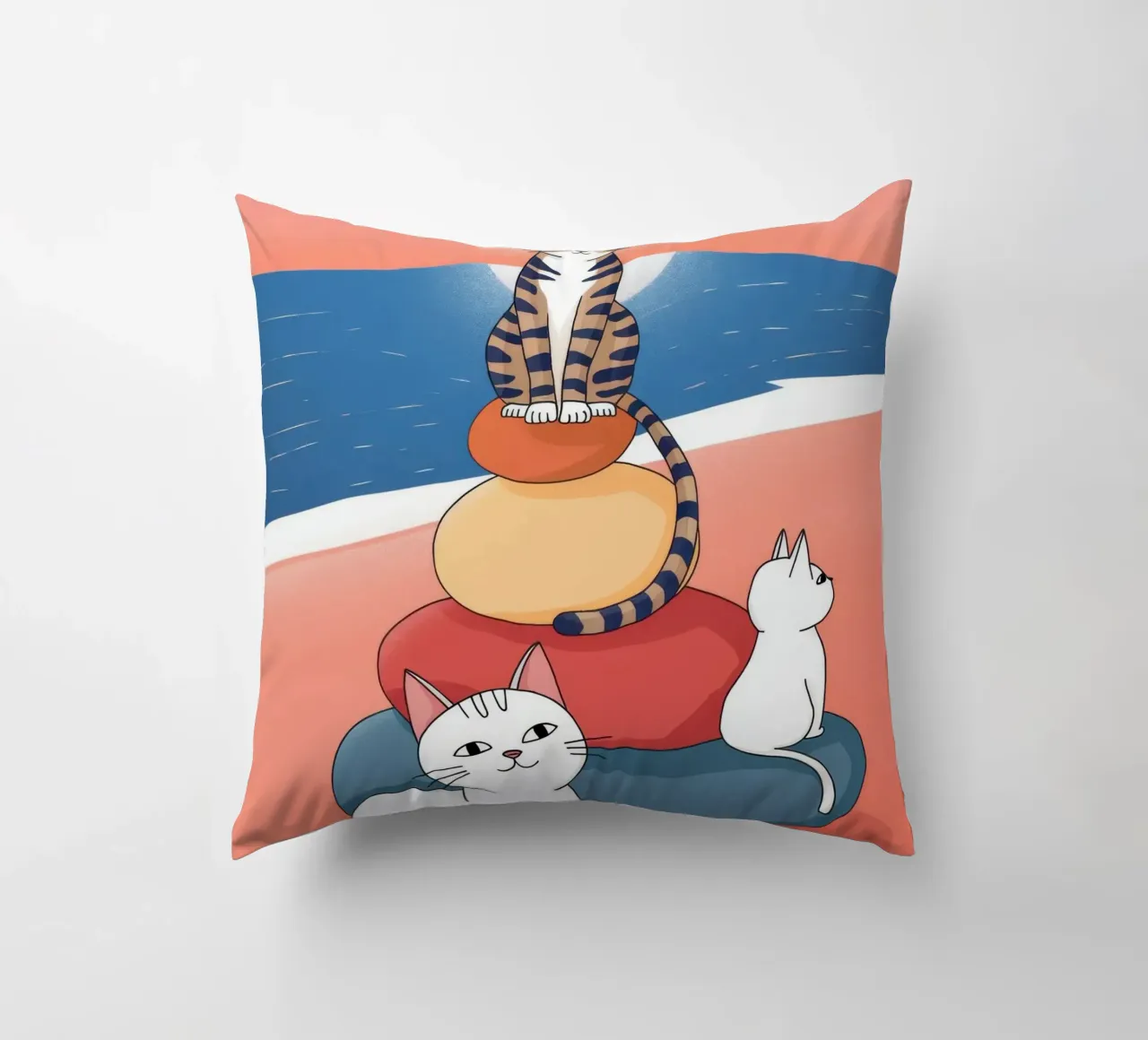 Compagni di tramonto tranquilli cuscino da Timeless Huse