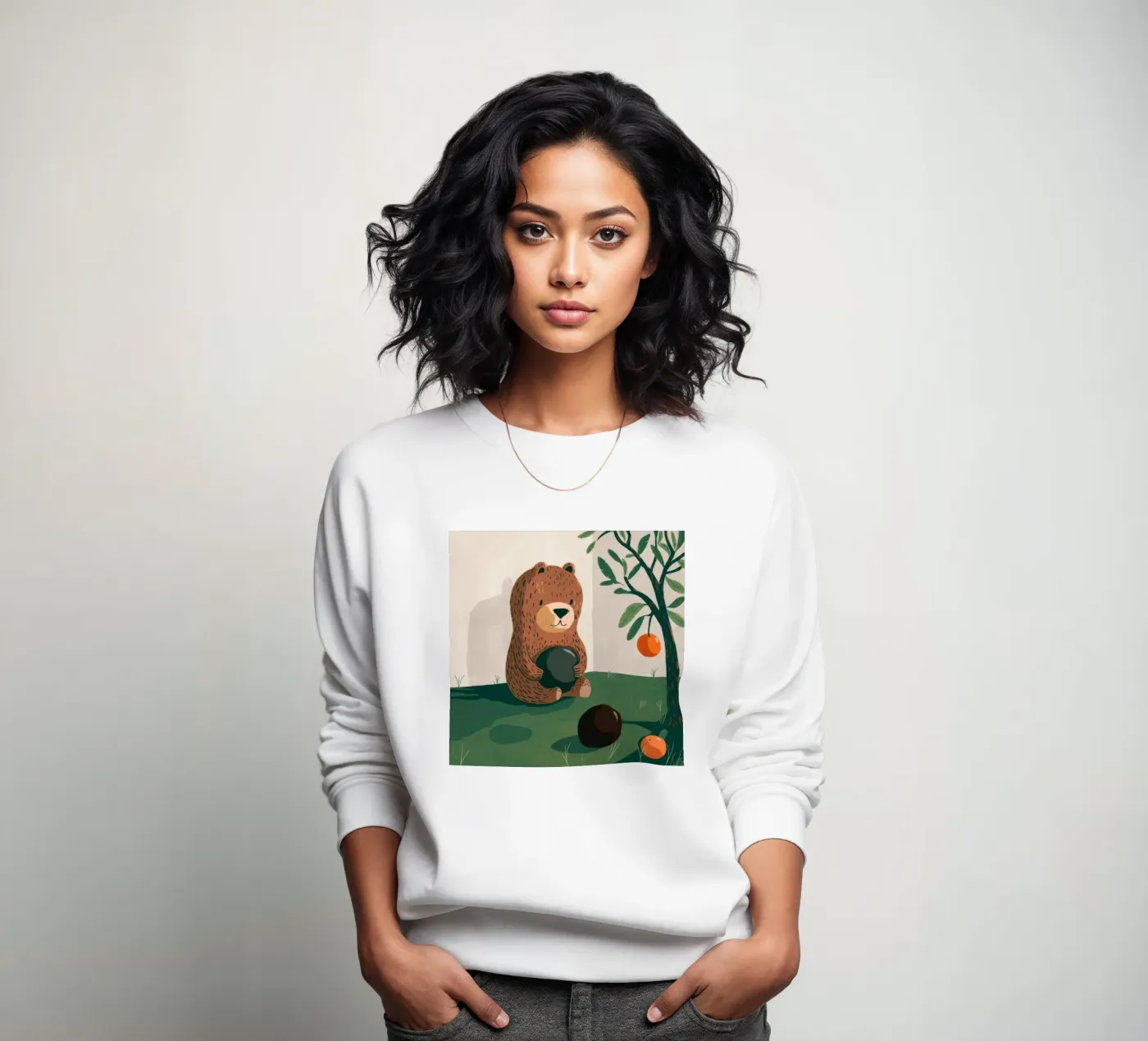 Harvest Bear Delight sweatshirt van Timeless Huse