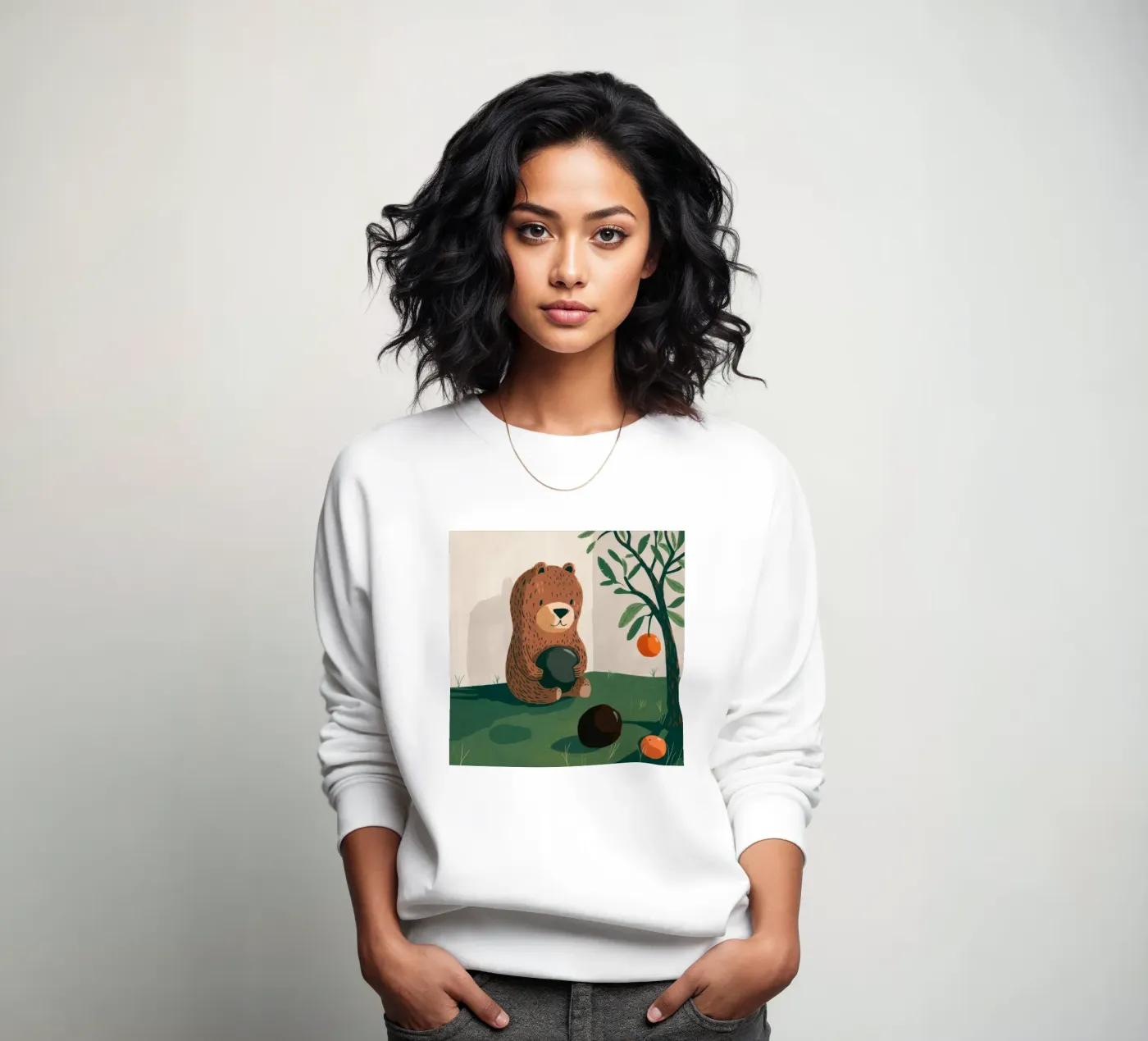 Harvest Bear Delight sweatshirt van Timeless Huse