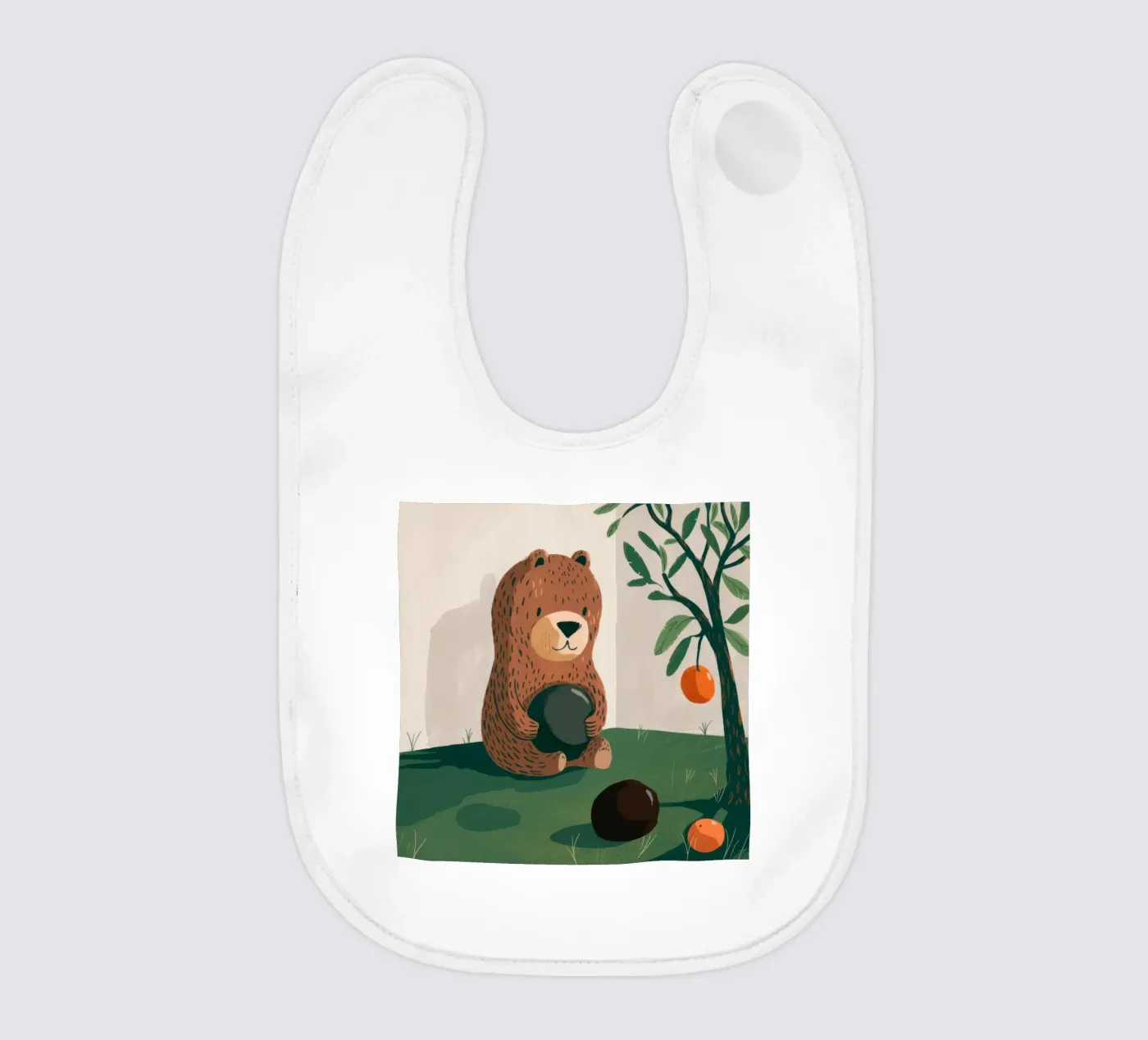 Harvest Bear Delight baby slabbetje van Timeless Huse