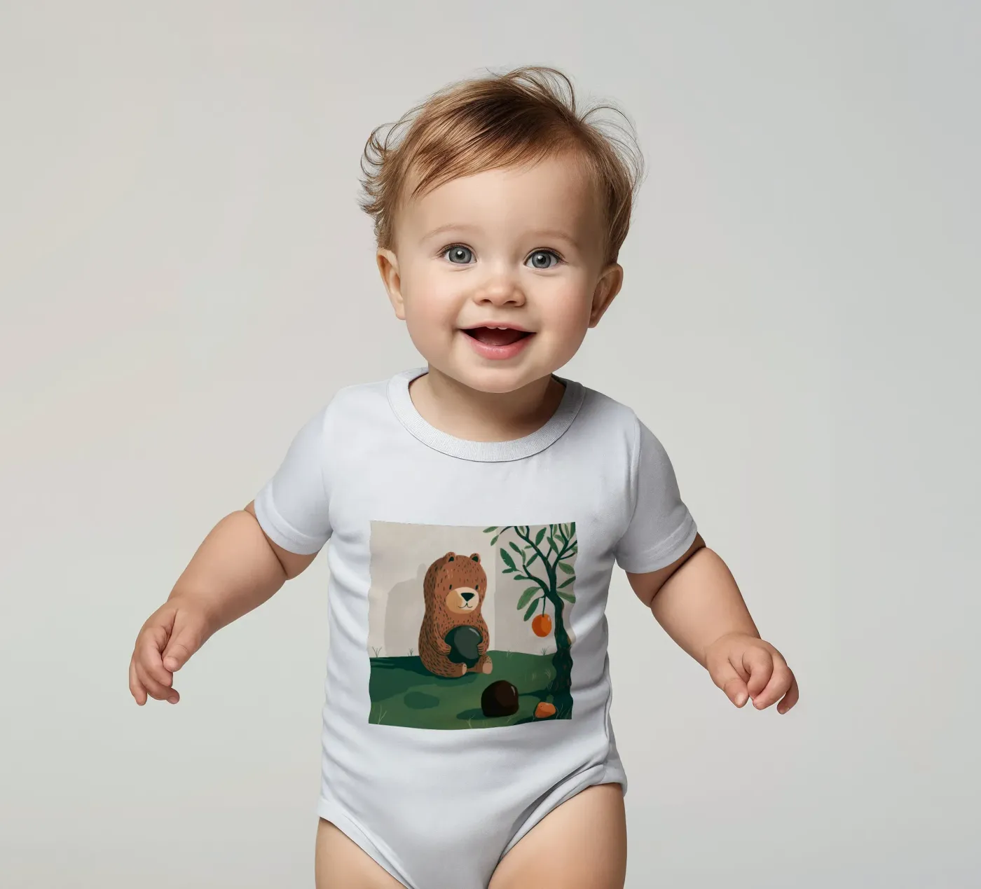 Delizia dell'orso del raccolto body neonato maniche corte da Timeless Huse