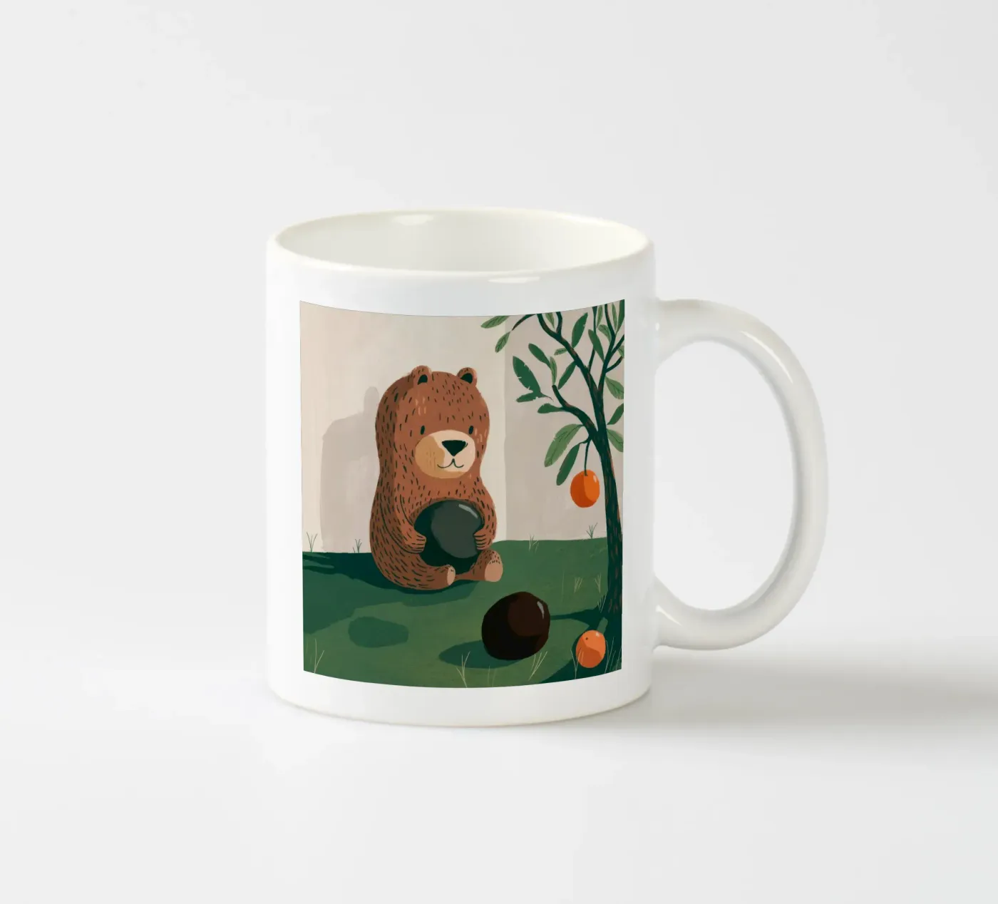 Harvest Bear Delight ceramic mug by Timeless Huse