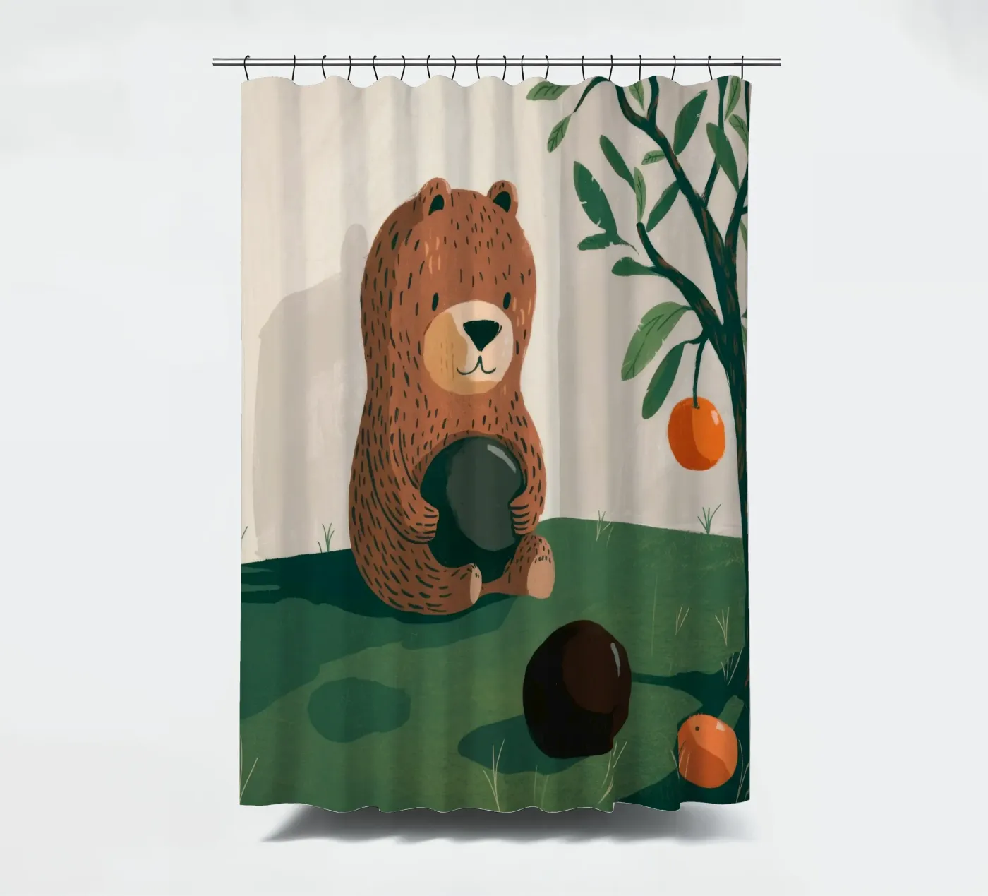 Delizia dell'orso del raccolto tenda da doccia da Timeless Huse