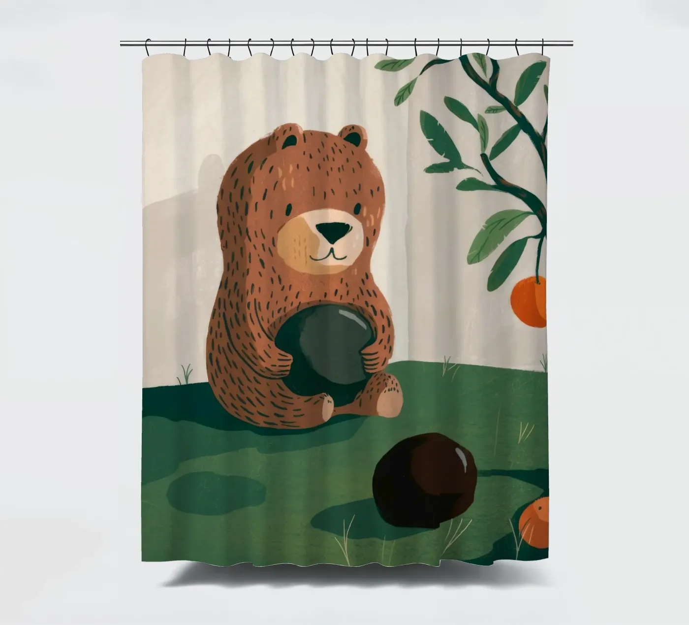 Delizia dell'orso del raccolto tenda da doccia da Timeless Huse