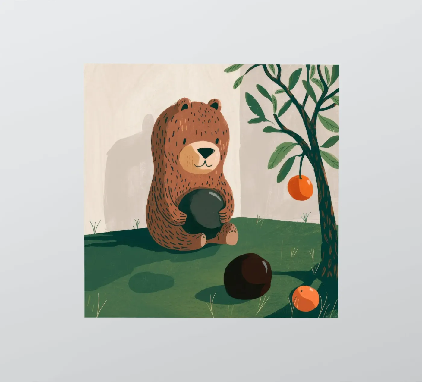 Harvest Bear Delight sticker van Timeless Huse
