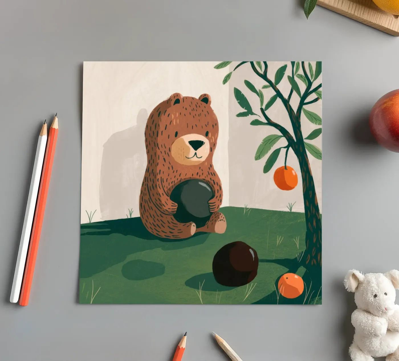 Harvest Bear Delight sticker sheet by Timeless Huse