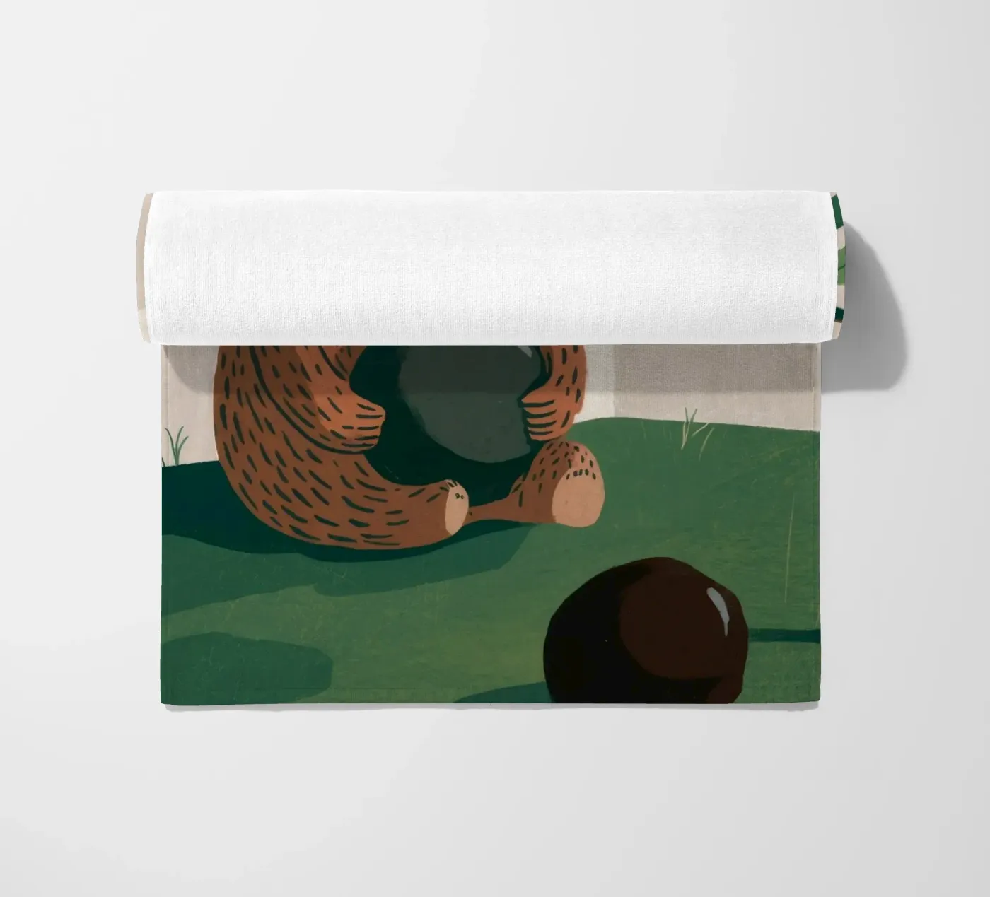 Harvest Bear Delight beach towel by Timeless Huse