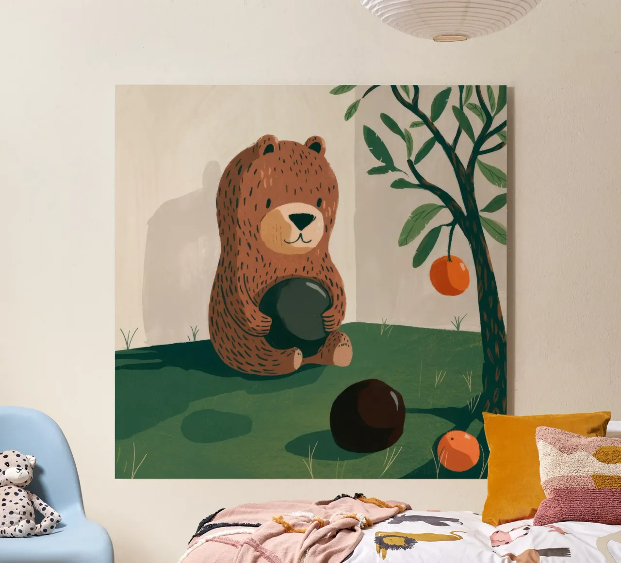 Harvest Bear Delight acryl van Timeless Huse