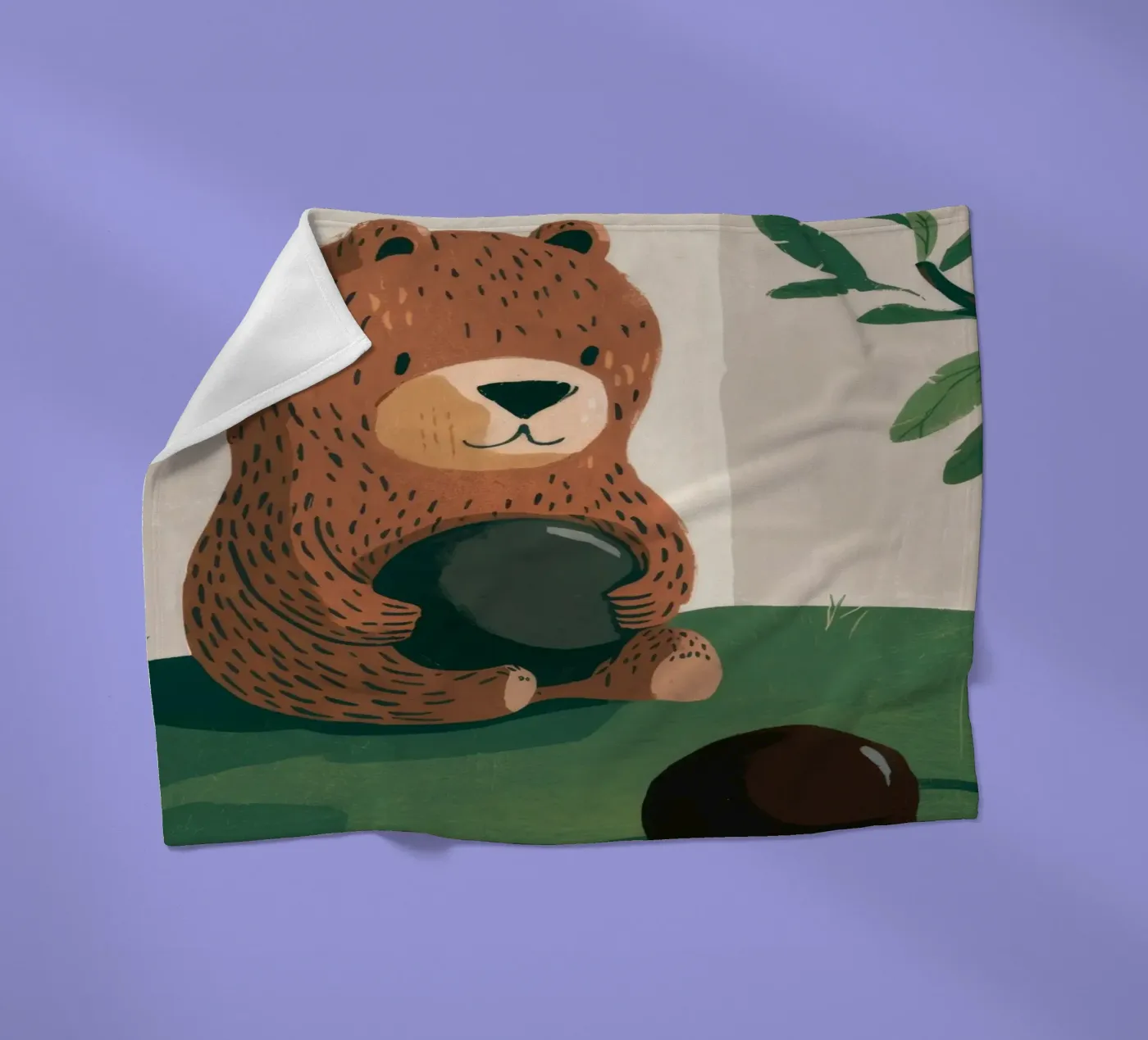 Harvest Bear Delight coperta in pile da Timeless Huse